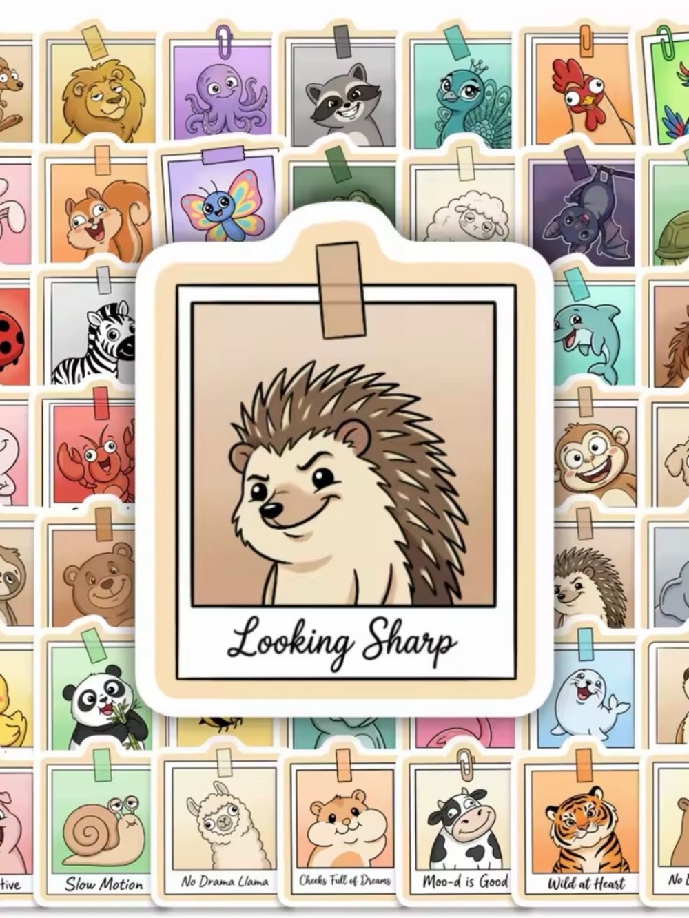 (50) Playful Cute Animal Stickers